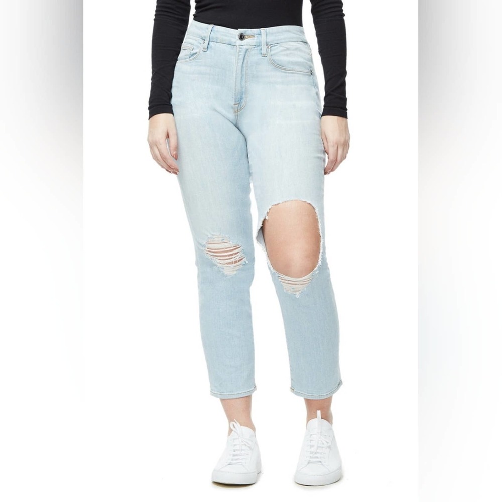 Good American Good Cuts Light Wash Jean BLUE011 20